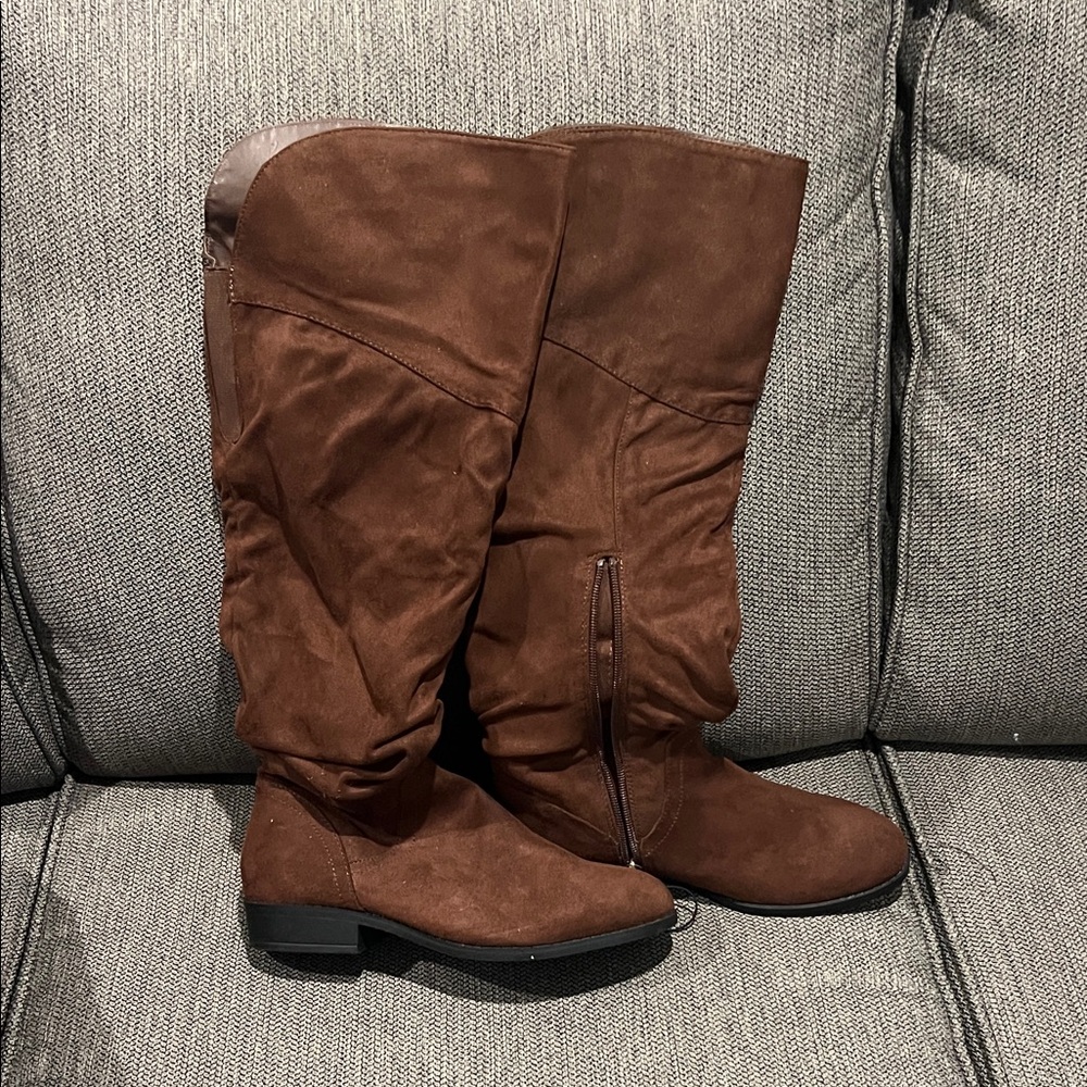 Forever 21 Chocolate Over the Knee Boots